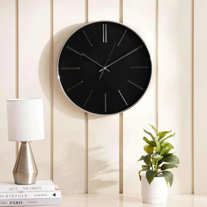 Glacier Wall Clock Dia 40Cm - Silver Pan Home