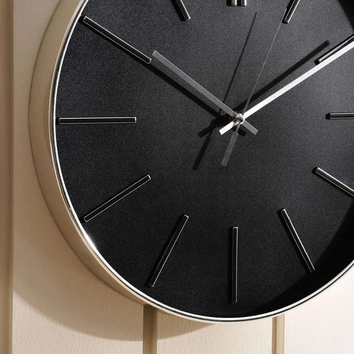 Glacier Wall Clock Dia 40Cm - Silver Pan Home