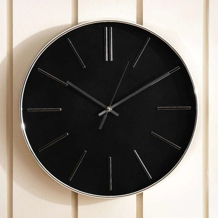 Glacier Wall Clock Dia 40Cm - Silver Pan Home