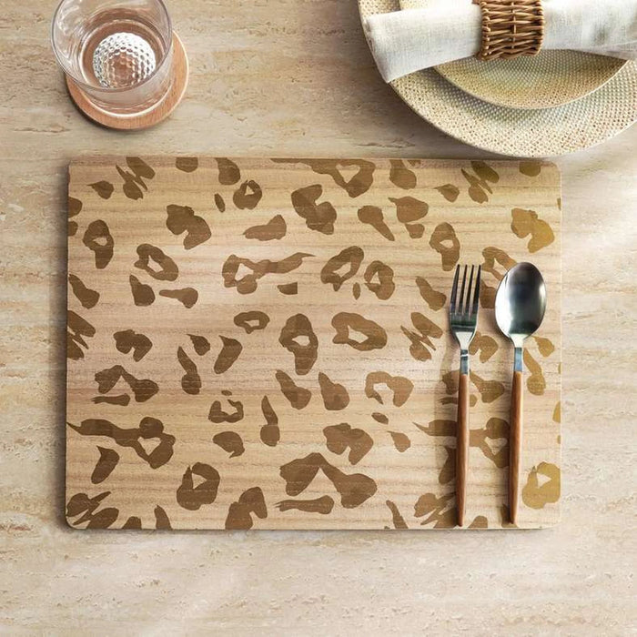 Glamour Printed Wooden Placemat 30X40Cm - Gold