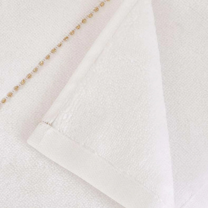 Glamour Zero Twist Bath Sheet 90X150Cm - White/Gold