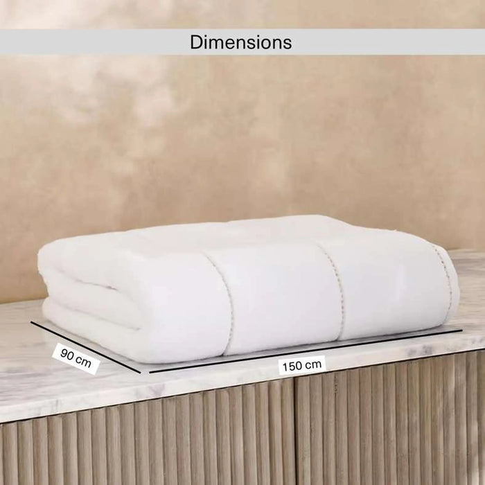 Glamour Zero Twist Bath Sheet 90X150Cm - White/Gold