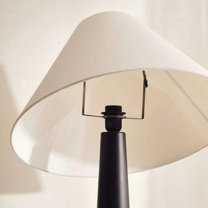 Glance E27 Wooden With Jute Shade Floor Lamp Dia 50X165Cm - Black Pan Home