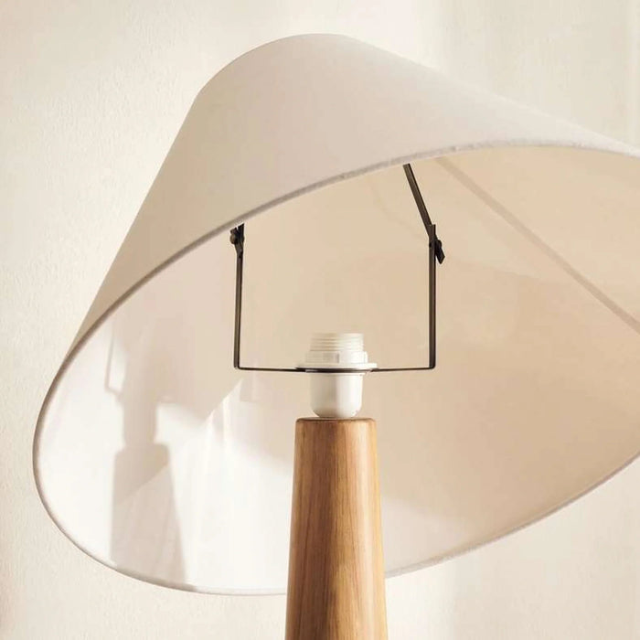 Glance E27 Wooden With Jute Shade Floor Lamp Dia 50X165Cm - Natural Pan Home