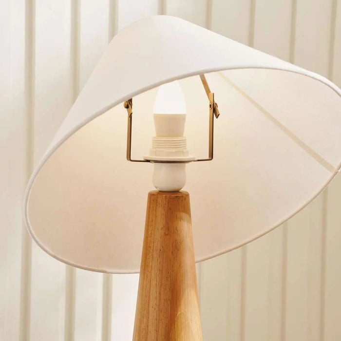 Glance E27 Wooden With Jute Shade Table Lamp Dia 35X60Cm - Natural