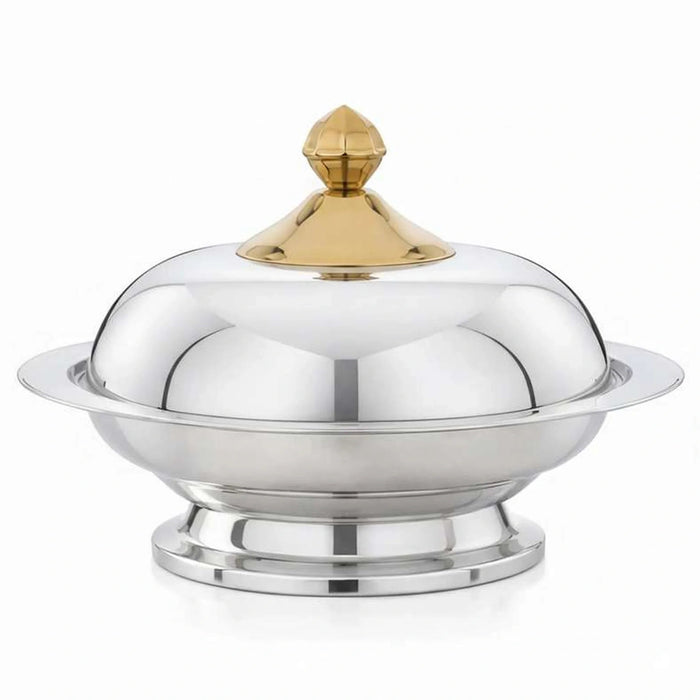 Glanza Serving Dish Dia30Cm -Chrome Pan Home