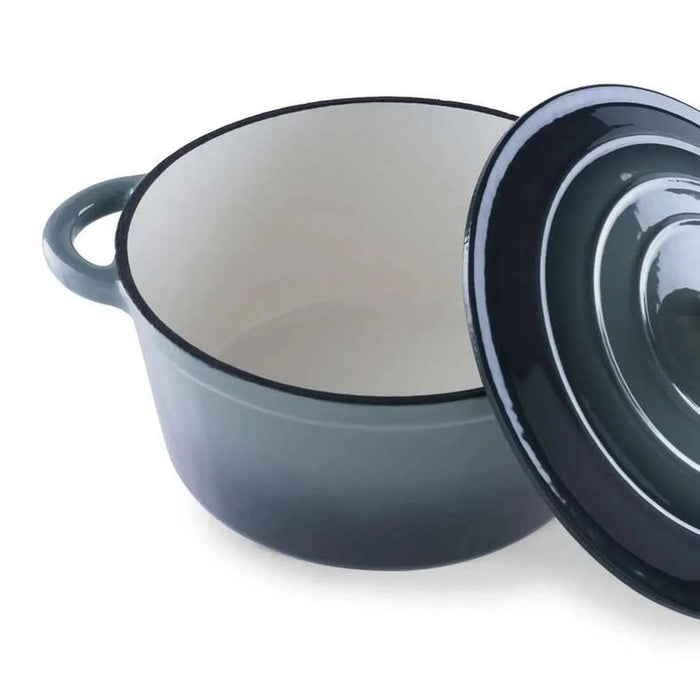 Glazura Enameled Cast Iron Cooking Pot 2L - Ombre Grey