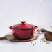 Glazura Enameled Cast Iron Cooking Pot 2L - Ombre Red Pan Home