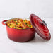Glazura Enameled Cast Iron Cooking Pot 2L - Ombre Red Pan Home