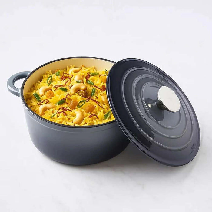 Glazura Enameled Cast Iron Cooking Pot 4L - Ombre Grey