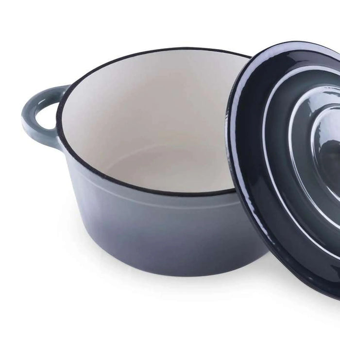 Glazura Enameled Cast Iron Cooking Pot 4L - Ombre Grey