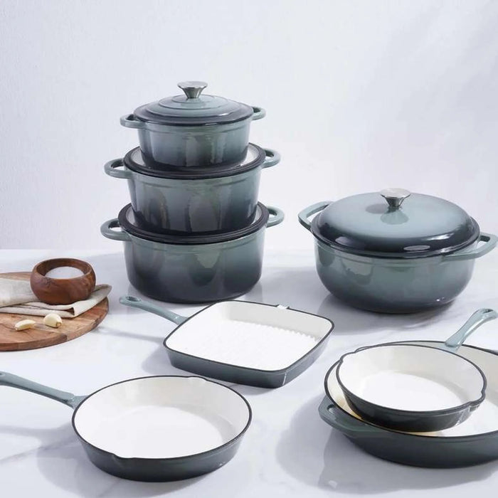 Glazura Enameled Cast Iron Cooking Pot 4L - Ombre Grey