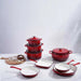 Glazura Enameled Cast Iron Cooking Pot 4L - Ombre Red Pan Home
