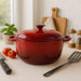 Glazura Enameled Cast Iron Cooking Pot 6L - Ombre Red Pan Home