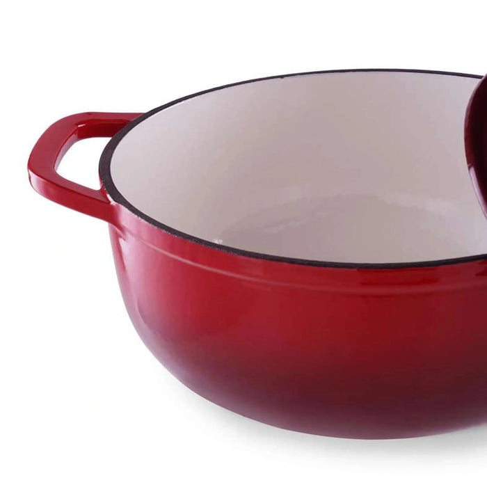 Glazura Enameled Cast Iron Cooking Pot 6L - Ombre Red Pan Home