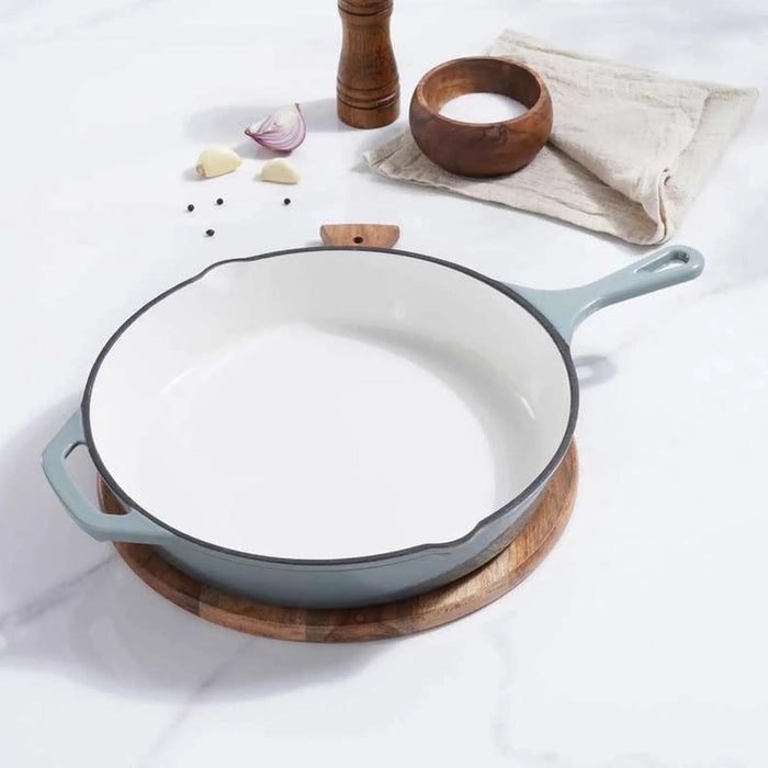 Glazura Enameled Cast Iron Fry Pan 46X30X5.5Cm - Ombre Grey Pan Home