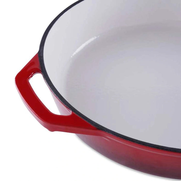 Glazura Enameled Cast Iron Fry Pan 46X30X5.5Cm - Ombre Red Pan Home