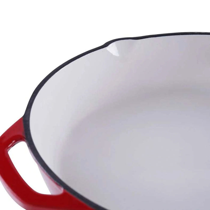 Glazura Enameled Cast Iron Fry Pan 46X30X5.5Cm - Ombre Red Pan Home