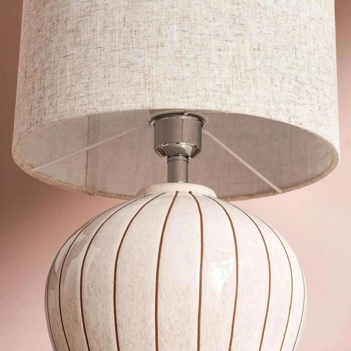 Glendale E27 Ceramic Table Lamp 30X46Cm - Beige Pan Home