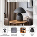 Glomer E27 Terracotta Table Lamp 24.5X45.5Cm - Black Pan Home