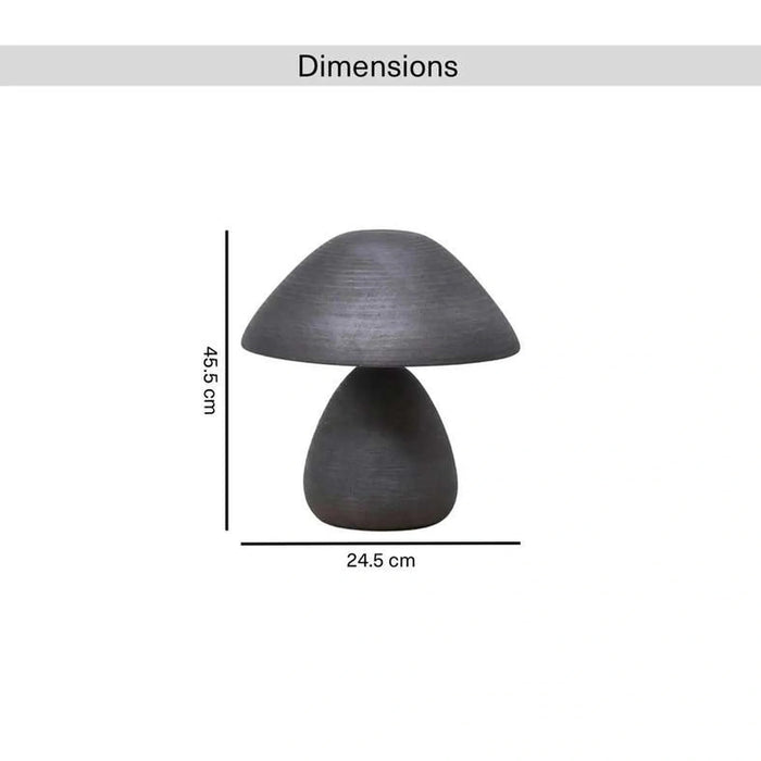 Glomer E27 Terracotta Table Lamp 24.5X45.5Cm - Black Pan Home