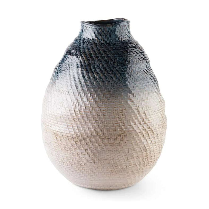 Gloria Textured Stoneware Vase 36.5X36X46.5Cm - Blue