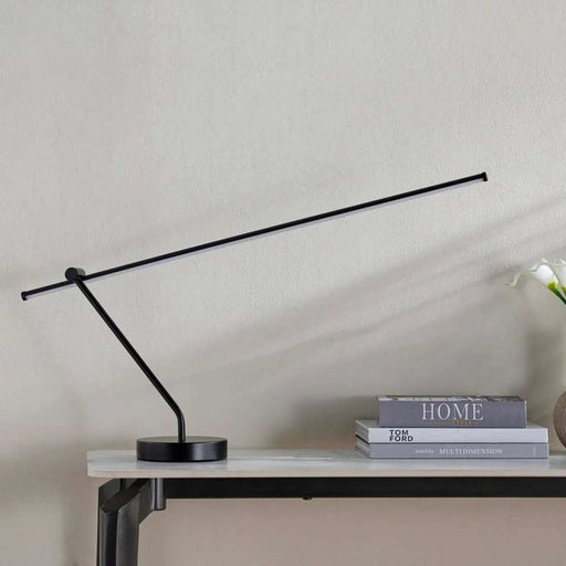Glowmer 12W Integrated Table Lamp 80X15X85Cm - Matt Black Pan Home
