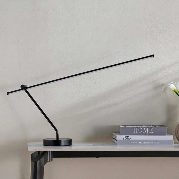 Glowmer 12W Integrated Table Lamp 80X15X85Cm - Matt Black Pan Home