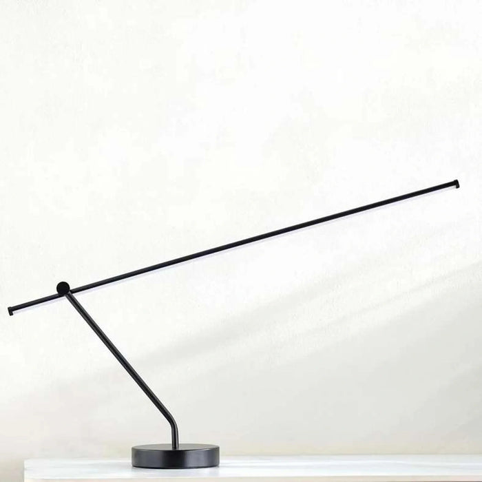 Glowmer 12W Integrated Table Lamp 80X15X85Cm - Matt Black Pan Home