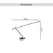 Glowmer 12W Integrated Table Lamp 80X15X85Cm - Matt Black Pan Home
