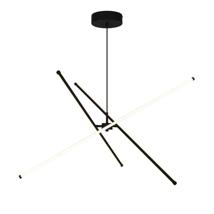 Glowmer 34W Integrated Pendant Lamp 90X120Cm - Matt Black Pan Home