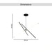 Glowmer 34W Integrated Pendant Lamp 90X120Cm - Matt Black Pan Home