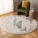 Glyph Tufted Abstract Rug Dia 120Cm - Grey Pan Home