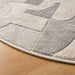 Glyph Tufted Abstract Rug Dia 120Cm - Grey Pan Home