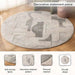 Glyph Tufted Abstract Rug Dia 120Cm - Grey Pan Home