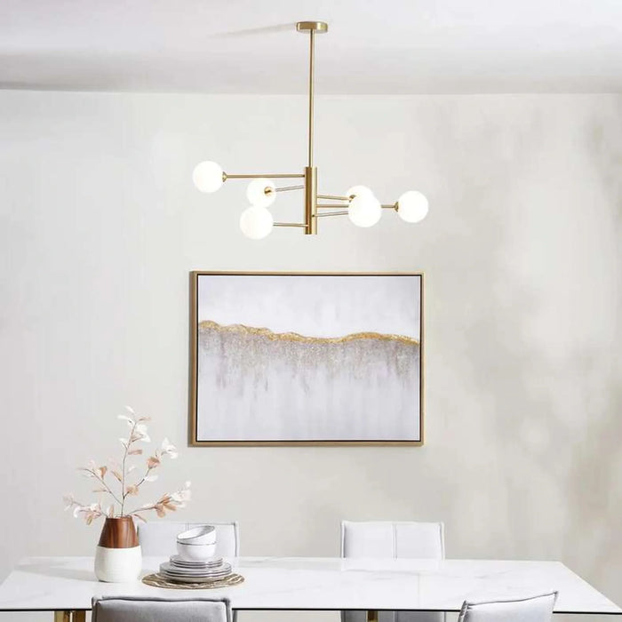 Gobert 6-Light G9 Chandelier 90X25Cm - Brass