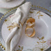 Golden Leaf S/2 Napkin Ring Gold Pan Home