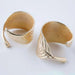 Golden Leaf S/2 Napkin Ring Gold Pan Home