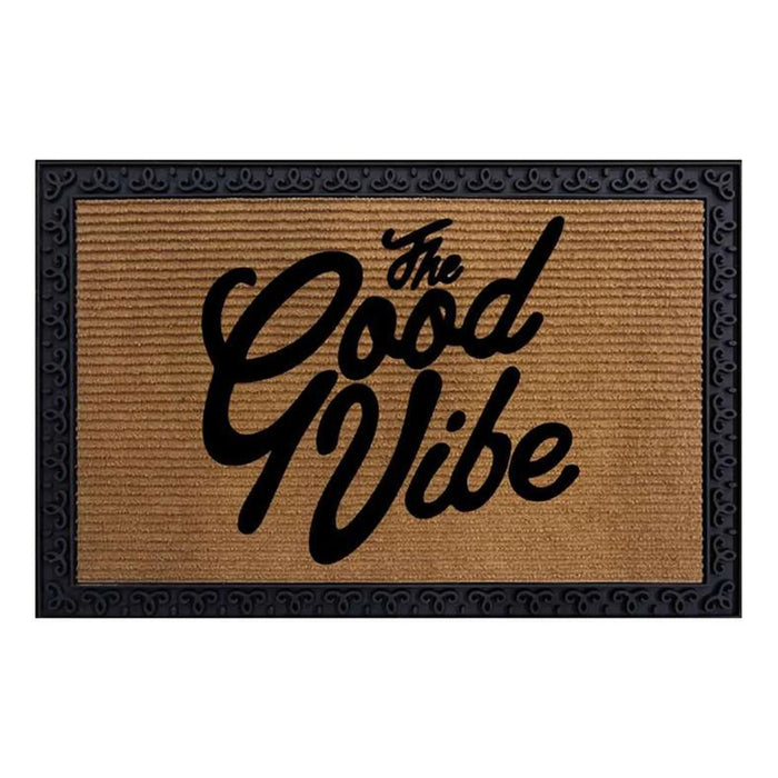 Good Vibe Door Mat 45X70Cm - Natural/Black