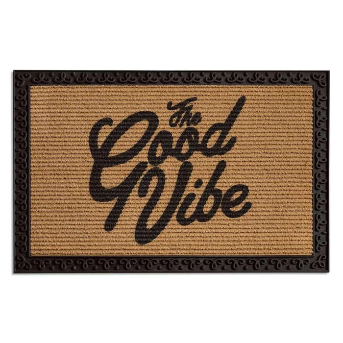 Good Vibe Door Mat 45X70Cm - Natural/Black