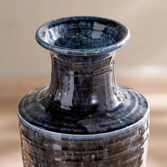 Govona Stoneware Vase 21.5X21.5X50.5Cm - Indigo