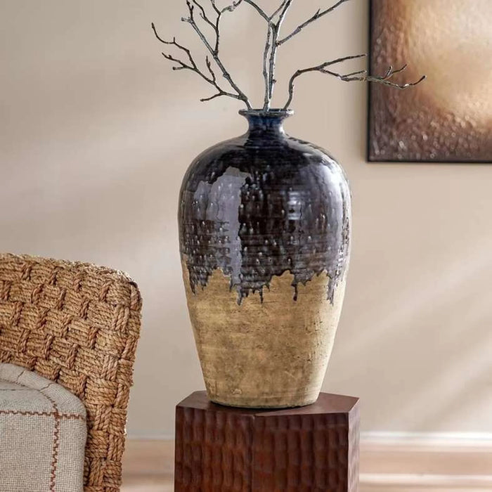 Govona Stoneware Vase 27.5X27.5X45.5Cm - Indigo