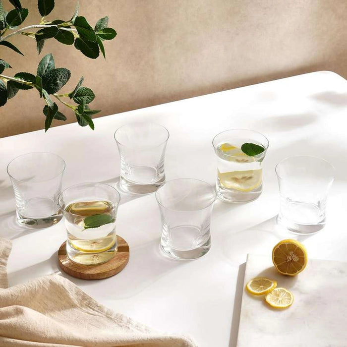 Grace 6-Piece Dof Crystal Glass Set 280Ml -Clear Pan Home