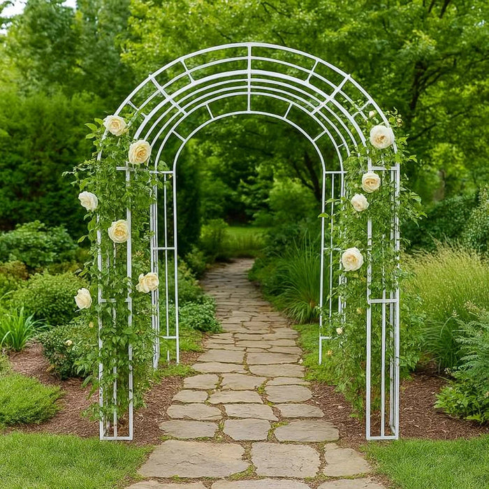Gracei Metal Arbor - White Pan Home
