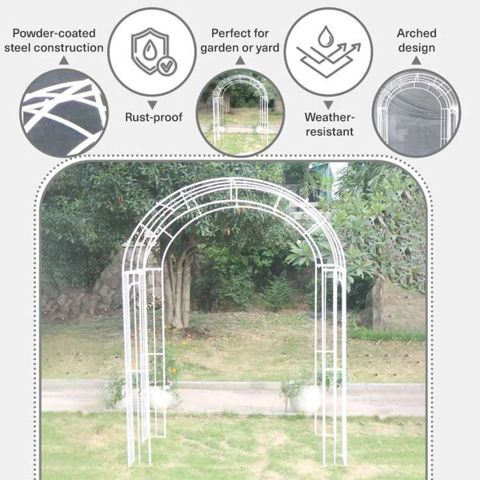 Gracei Metal Arbor - White Pan Home