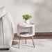 Gradin End Table With Storage Wood Pan Home