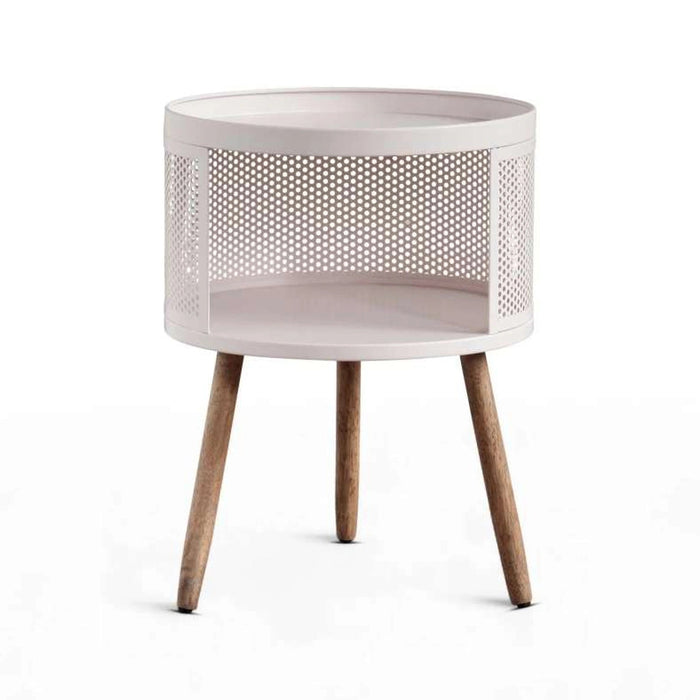Gradin End Table With Storage Wood Pan Home
