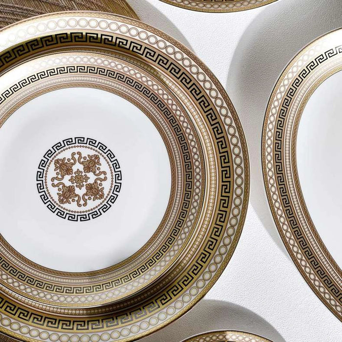 Grandeur 32-Piece New Bone China Dinner Set -White & Gold