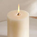 Grandiose White Velvet Scented Pillar Candle 10.16X15.24cm- 120 Hrs Pan Home