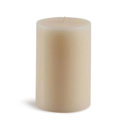 Grandiose White Velvet Scented Pillar Candle 10.16X15.24cm- 120 Hrs Pan Home
